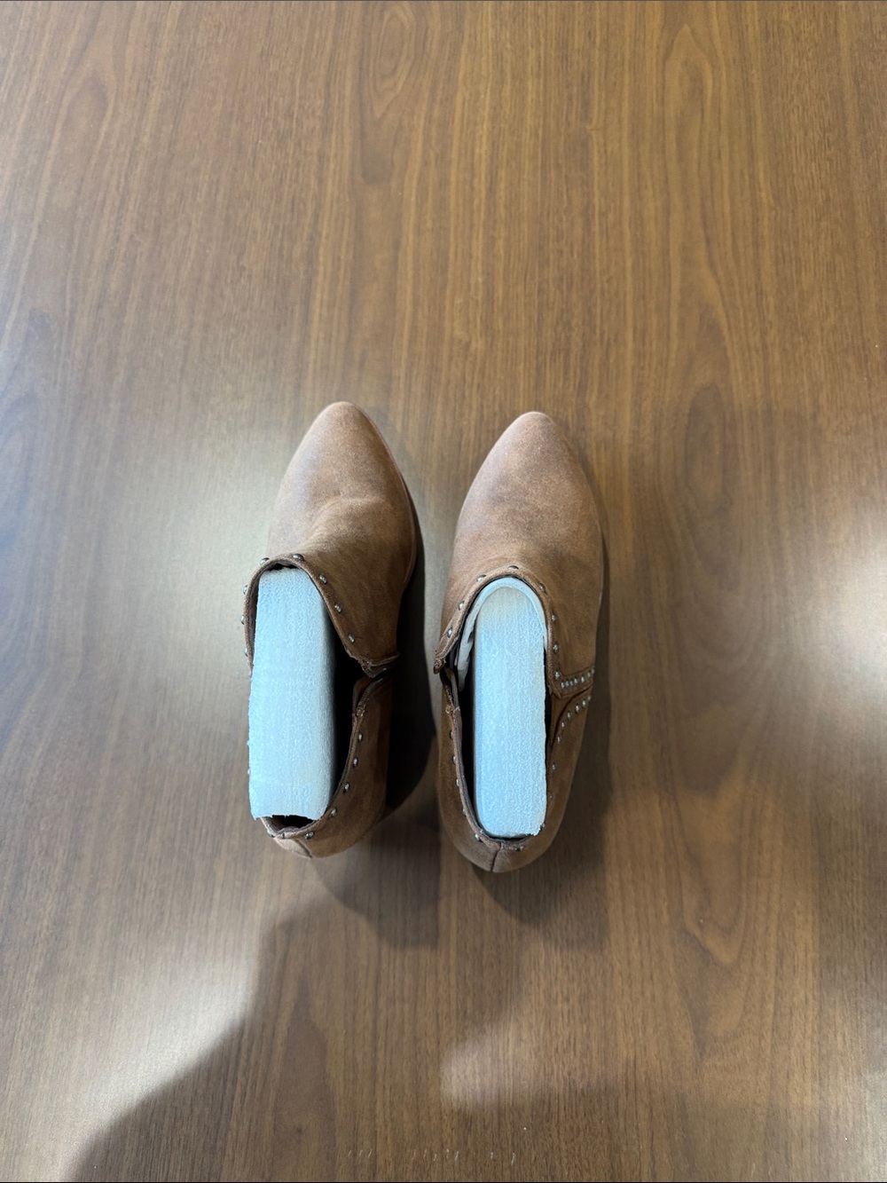 MIA brown Pointed Toe Studded Ankle Booties - Picture 2 of 7